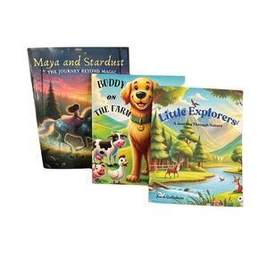 Maya and Stardust, Buddy on the Farm, Little Explorers - 3 Children's Books